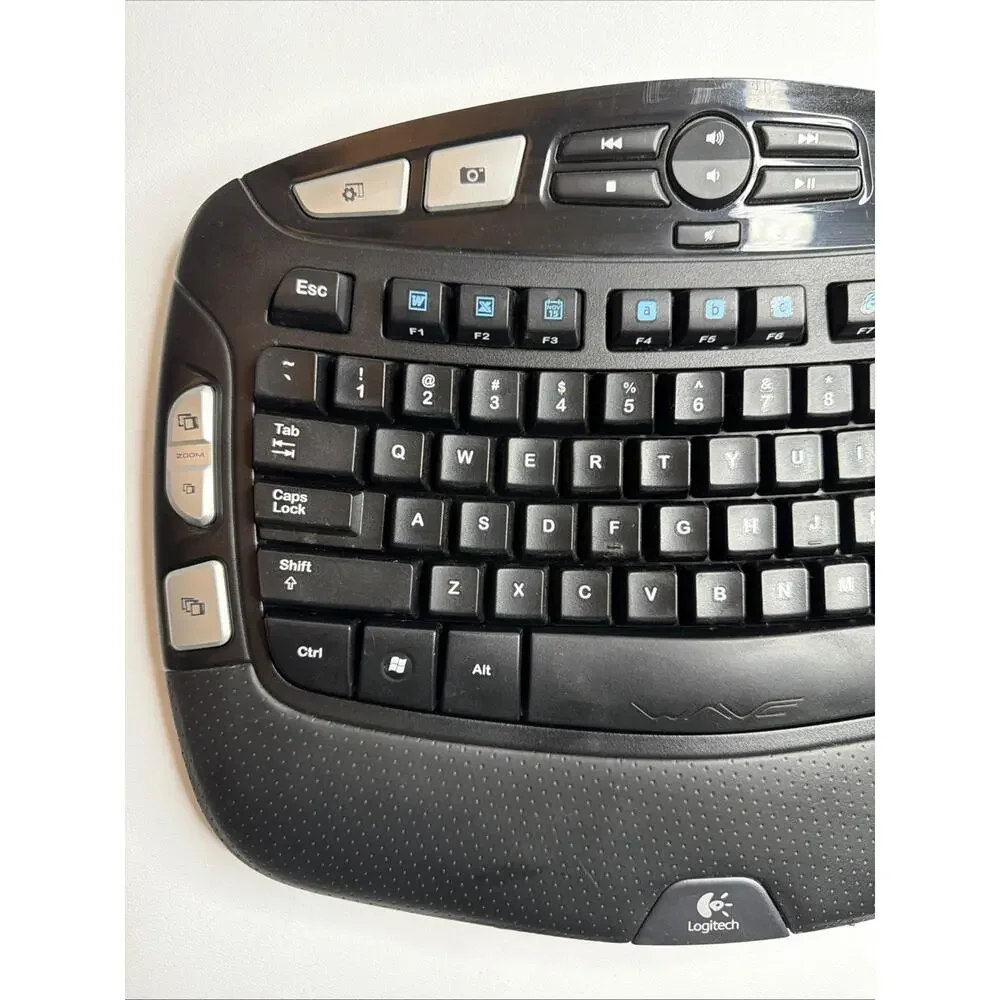 Logitech K350 Wireless Keyboard W/ Unify Wireless Receiver Dongle TESTED WORKING